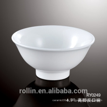 2016 nouveau bol en céramique blanche design, bol de soupe de porcelaine blanche, bol de riz pour hôtel et restaurant